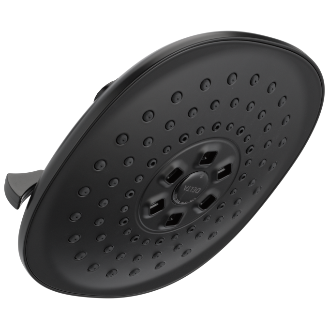 DELTA Universal Showering Components H2Okinetic(R) 3-Setting Raincan Shower Head — Matte Black