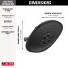 DELTA Universal Showering Components H2Okinetic(R) 3-Setting Raincan Shower Head — Matte Black