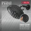 DELTA Universal Showering Components H2Okinetic(R) 3-Setting Raincan Shower Head — Matte Black