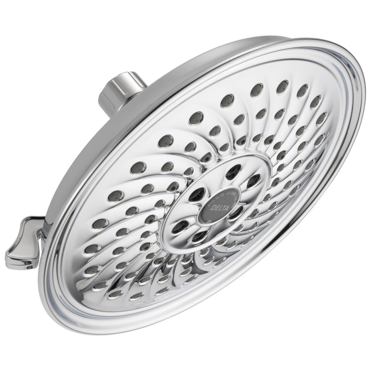 DELTA Universal Showering Components H2OKINETIC 3-Setting Raincan Shower Head — Chrome