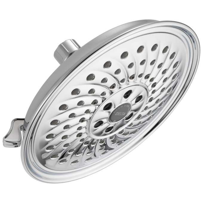 DELTA Universal Showering Components H2OKINETIC 3-Setting Raincan Shower Head — Chrome
