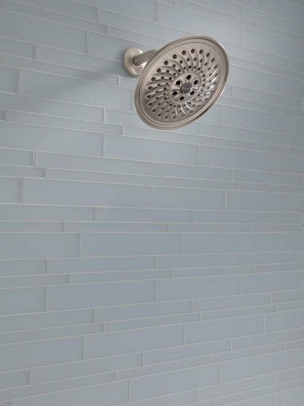 DELTA Universal Showering Components H2OKINETIC 3-Setting Raincan Shower Head — Stainless
