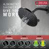 DELTA Universal Showering Components H2OKINETIC 3-Setting Raincan Shower Head — Matte Black