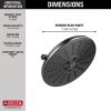 DELTA Universal Showering Components H2OKINETIC 3-Setting Raincan Shower Head — Matte Black