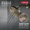 DELTA Universal Showering Components H2OKINETIC 3-Setting Raincan Shower Head — Lumicoat® Champagne Bronze