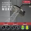 DELTA Universal Showering Components H2OKINETIC 3-Setting Raincan Shower Head — Lumicoat® Stainless