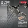 DELTA Universal Showering Components H2OKINETIC 3-Setting Raincan Shower Head — Lumicoat® Stainless