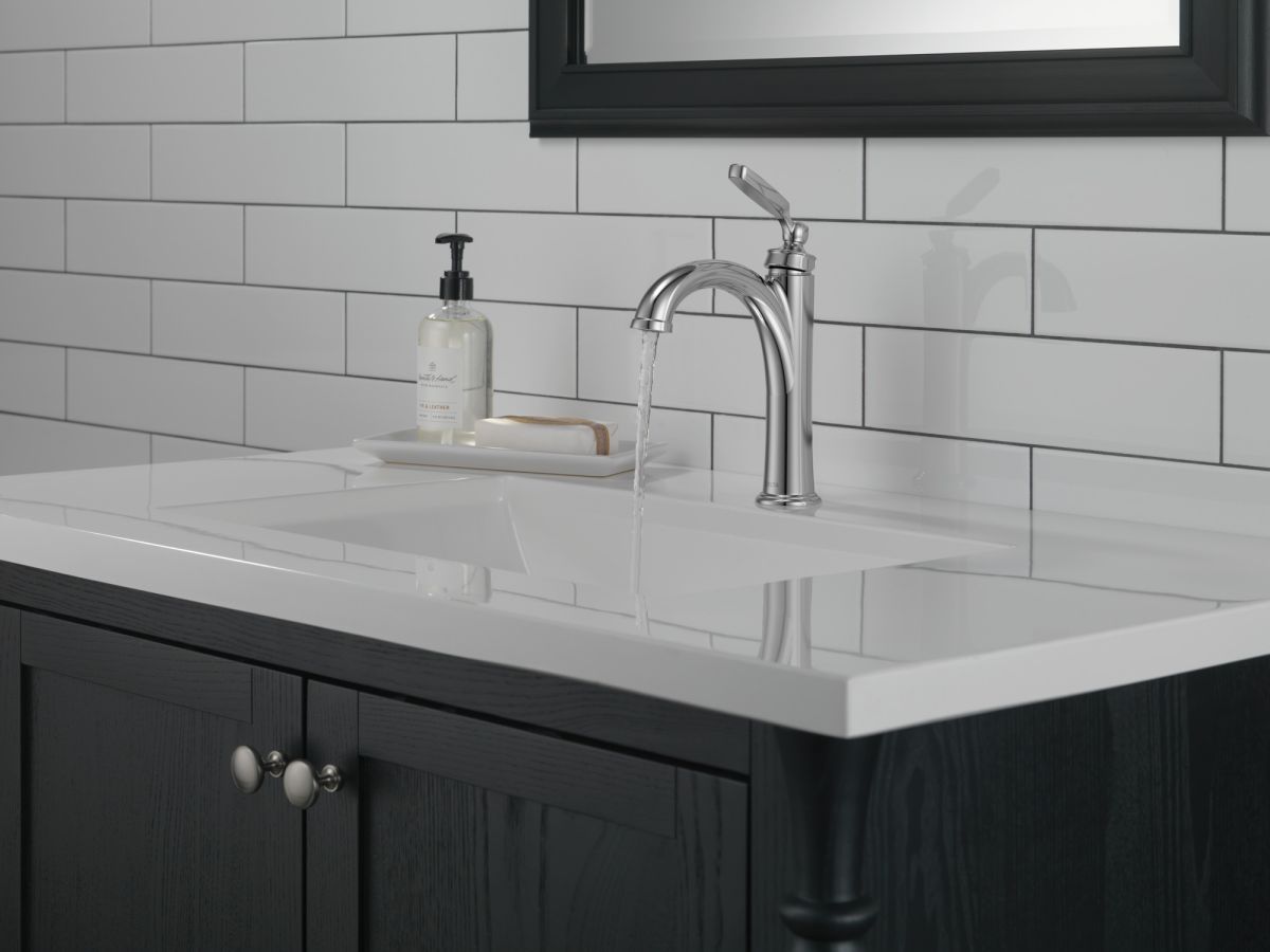 DELTA Woodhurst Single Handle Bathroom Faucet — Chrome