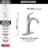 DELTA Woodhurst Single Handle Bathroom Faucet — Stainless