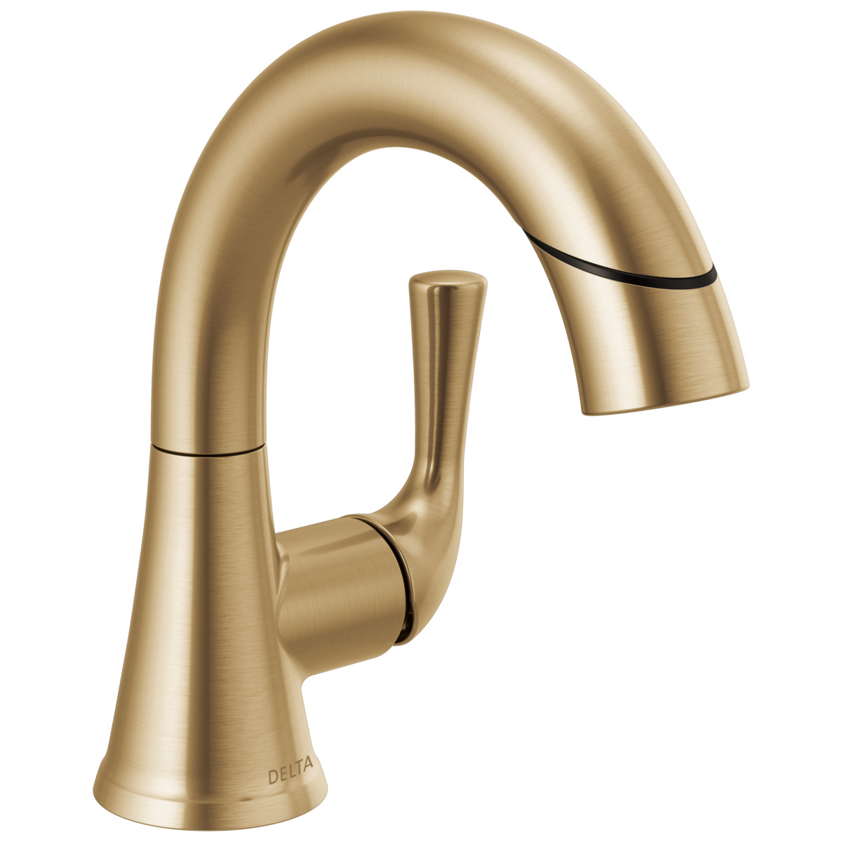 DELTA Kayra Single Handle Pull-Down Bathroom Faucet — Champagne Bronze