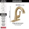 DELTA Kayra Single Handle Pull-Down Bathroom Faucet — Champagne Bronze
