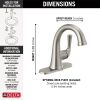 DELTA Kayra Single Handle Bathroom Faucet — Stainless