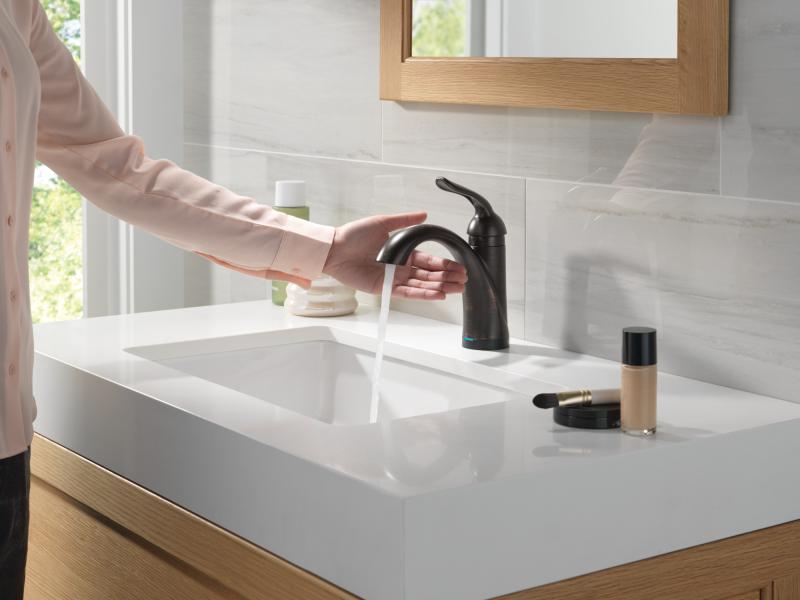 DELTA Lahara Touch2O Bathroom Faucet with Touchless Technology — Venetian Bronze