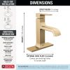 DELTA Velum Single Handle Bathroom Faucet — Champagne Bronze