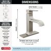 DELTA Velum Single Handle Bathroom Faucet — Stainless