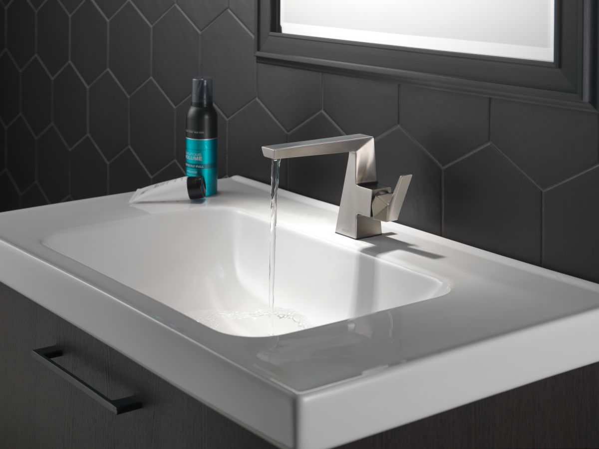 DELTA Trillian Single Handle Bathroom Faucet — Lumicoat® Stainless