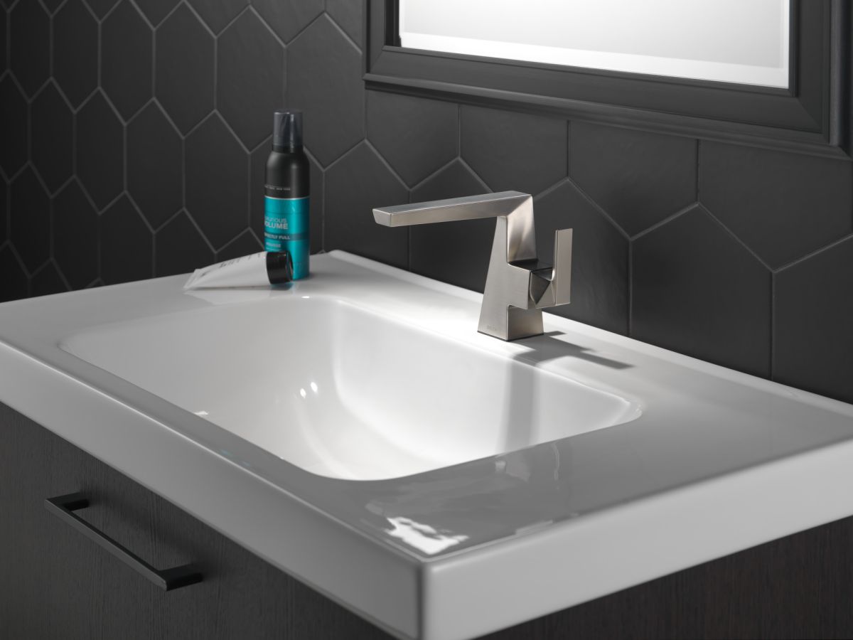 DELTA Trillian Single Handle Bathroom Faucet — Lumicoat® Stainless