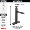 DELTA Altado Single Handle Bathroom Faucet — Matte Black
