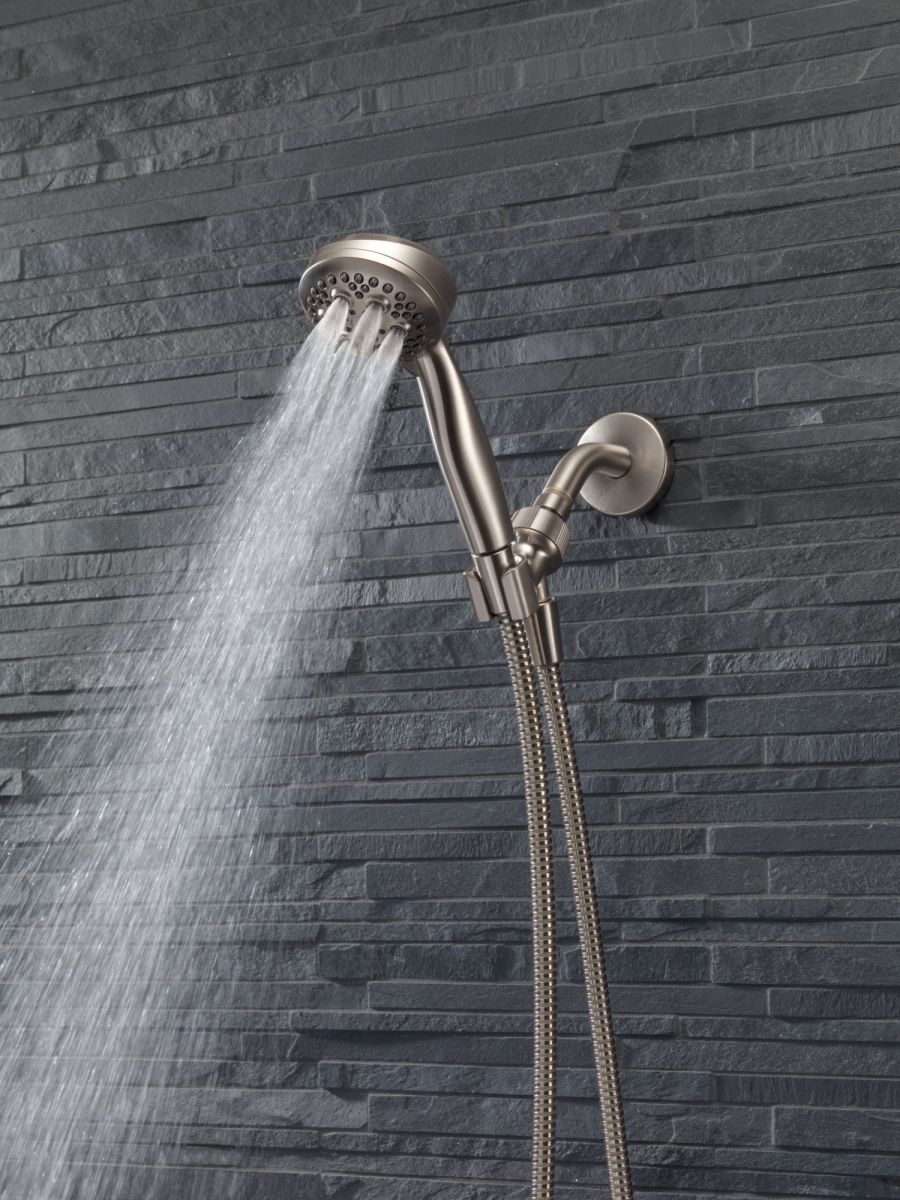 DELTA Universal Showering Components Wall Mount Shower Arm & Flange — Stainless