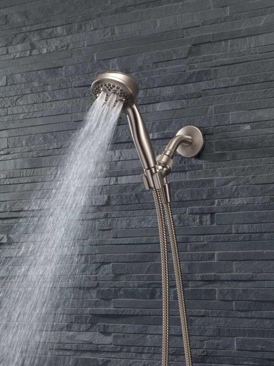 DELTA Universal Showering Components Wall Mount Shower Arm & Flange — Stainless
