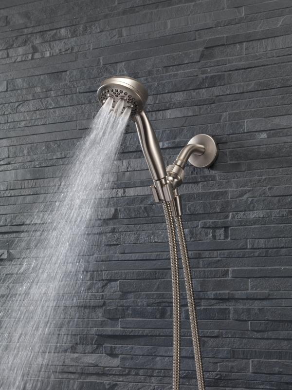 DELTA Universal Showering Components Wall Mount Shower Arm & Flange — Stainless