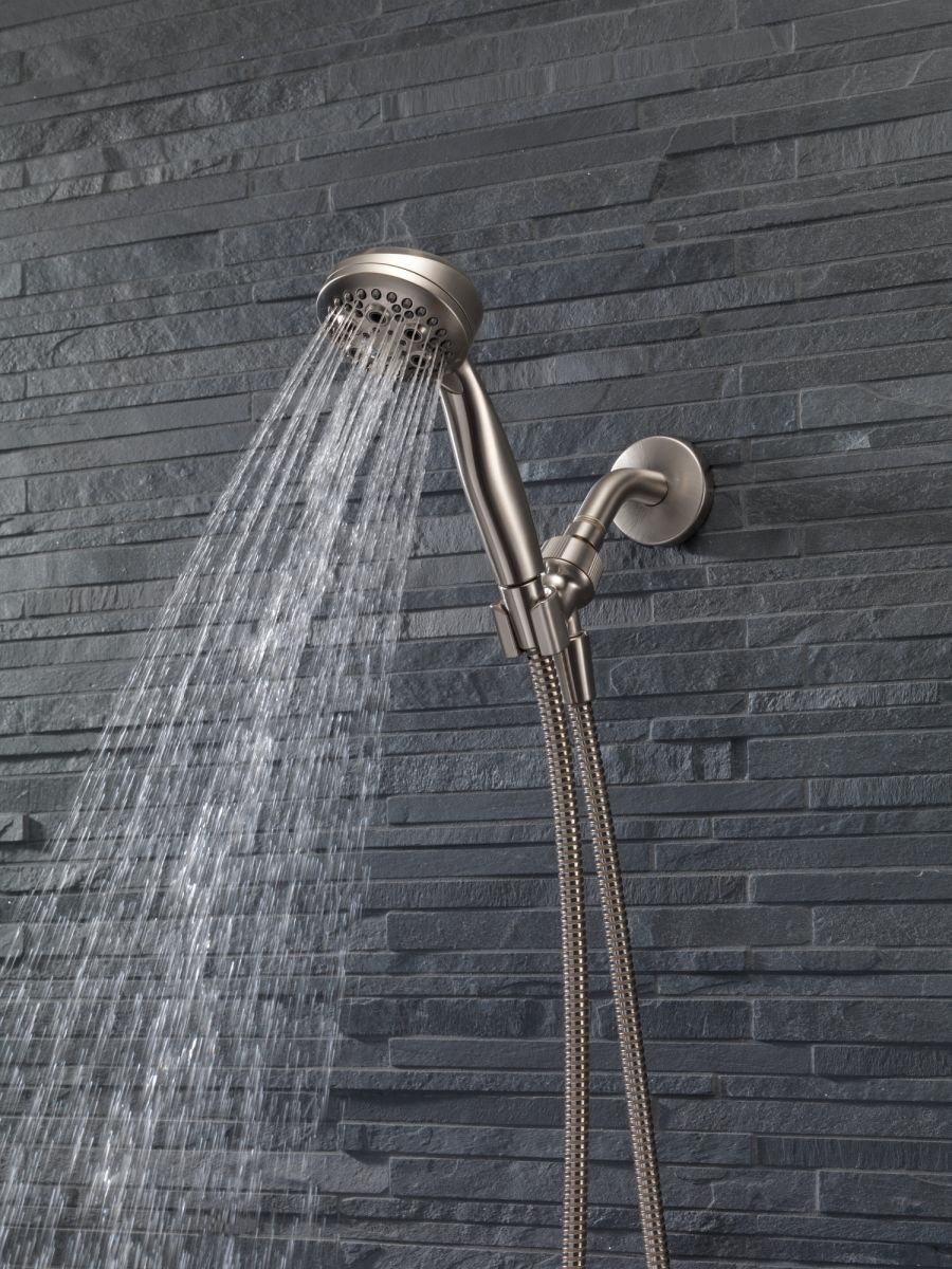 DELTA Universal Showering Components Wall Mount Shower Arm & Flange — Stainless
