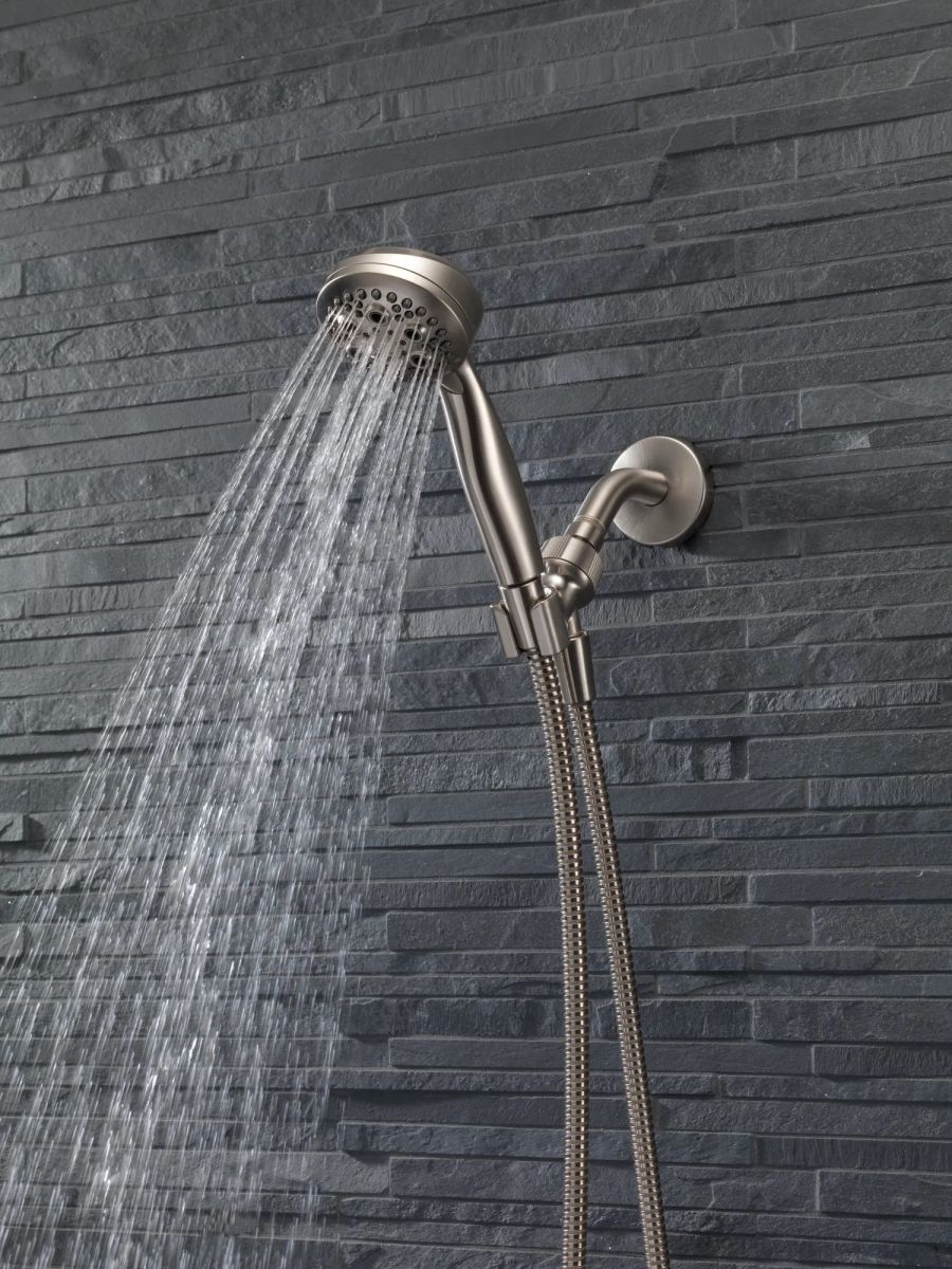 DELTA Universal Showering Components Wall Mount Shower Arm & Flange — Stainless