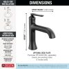 DELTA Bonacci Single Handle Bathroom Faucet — Matte Black