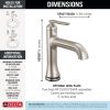 DELTA Bonacci Single Handle Bathroom Faucet with Touch20 with Touchless Technology — Lumicoat® Stainless