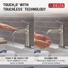 DELTA Bonacci Single Handle Bathroom Faucet with Touch20 with Touchless Technology — Lumicoat® Stainless