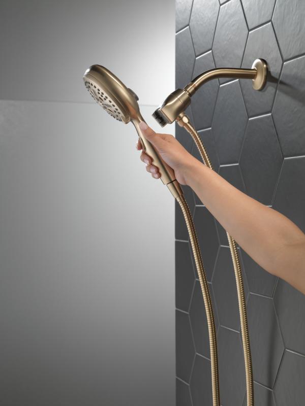 DELTA Universal Showering Components 7-Setting SureDock Magnetic Hand Shower — Champagne Bronze
