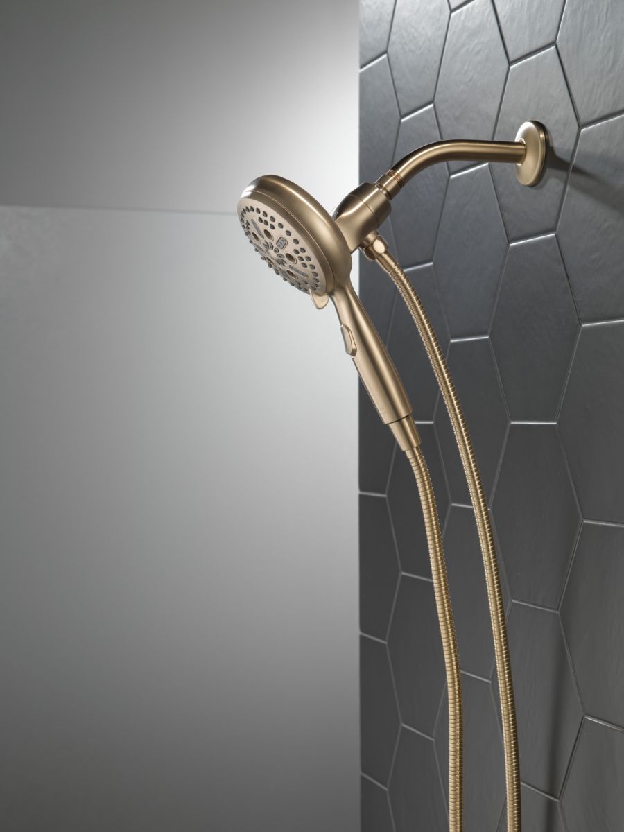 DELTA Universal Showering Components 7-Setting SureDock Magnetic Hand Shower — Champagne Bronze