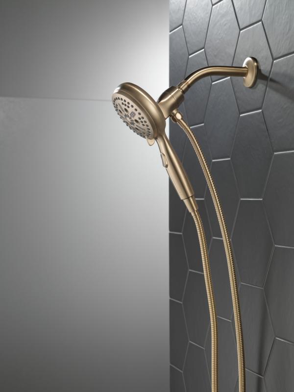 DELTA Universal Showering Components 7-Setting SureDock Magnetic Hand Shower — Champagne Bronze