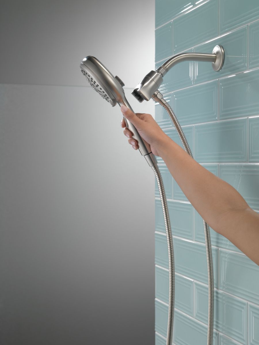 DELTA Universal Showering Components 7-Setting SureDock Magnetic Hand Shower — Stainless