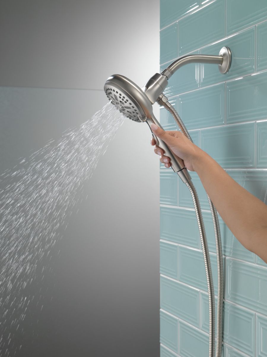 DELTA Universal Showering Components 7-Setting SureDock Magnetic Hand Shower — Stainless