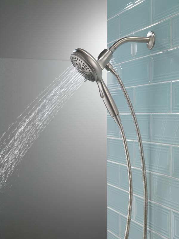 DELTA Universal Showering Components 7-Setting SureDock Magnetic Hand Shower — Stainless