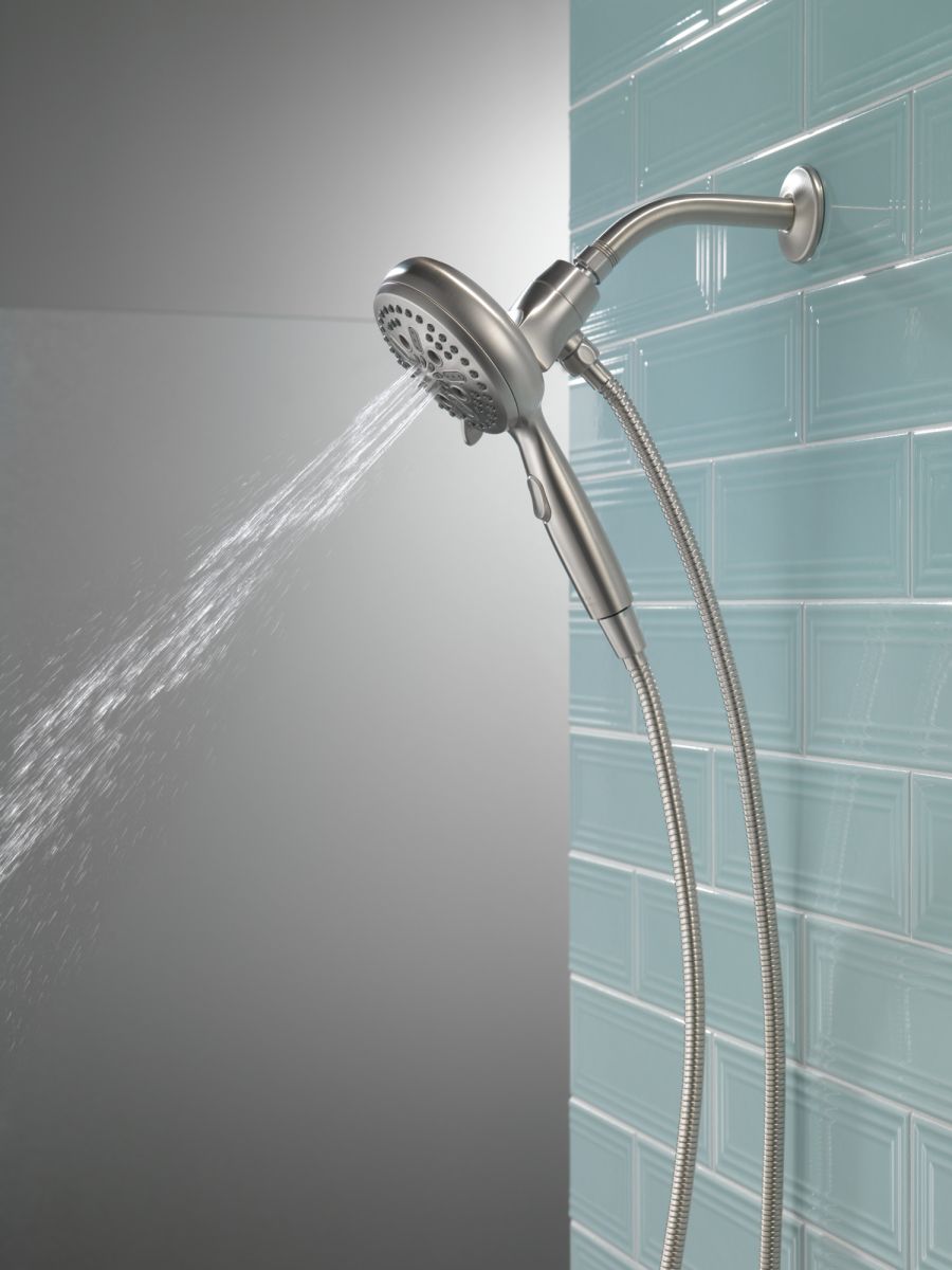 DELTA Universal Showering Components 7-Setting SureDock Magnetic Hand Shower — Stainless