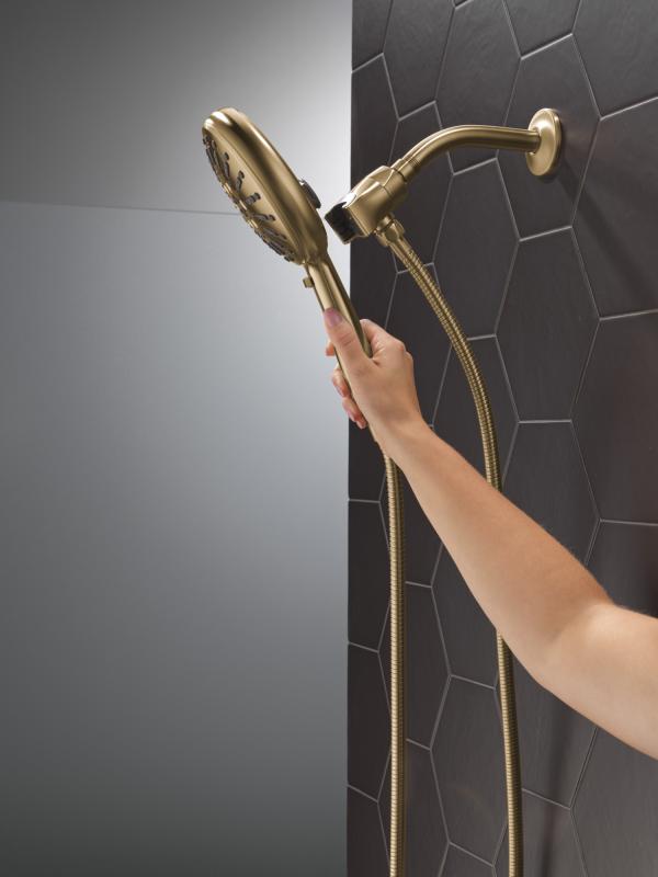 DELTA Universal Showering Components 7-Setting SureDock Magnetic Hand Shower — Lumicoat® Champagne Bronze
