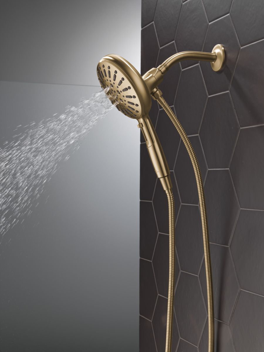 DELTA Universal Showering Components 7-Setting SureDock Magnetic Hand Shower — Lumicoat® Champagne Bronze