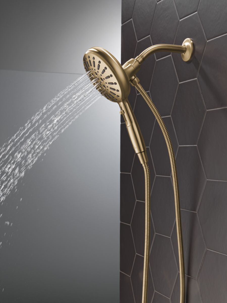 DELTA Universal Showering Components 7-Setting SureDock Magnetic Hand Shower — Lumicoat® Champagne Bronze