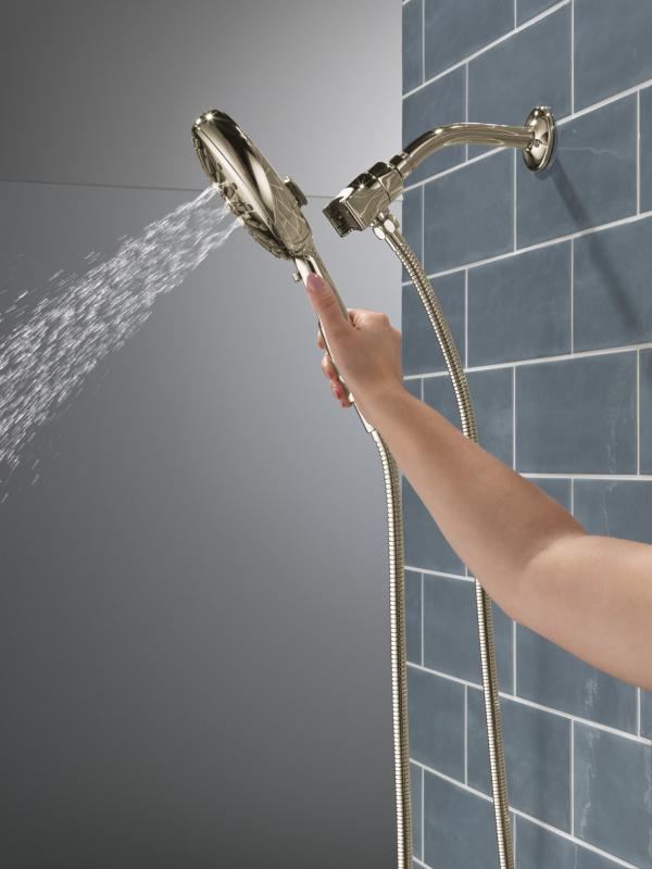 DELTA Universal Showering Components 7-Setting SureDock Magnetic Hand Shower — Lumicoat® Polished Nickel