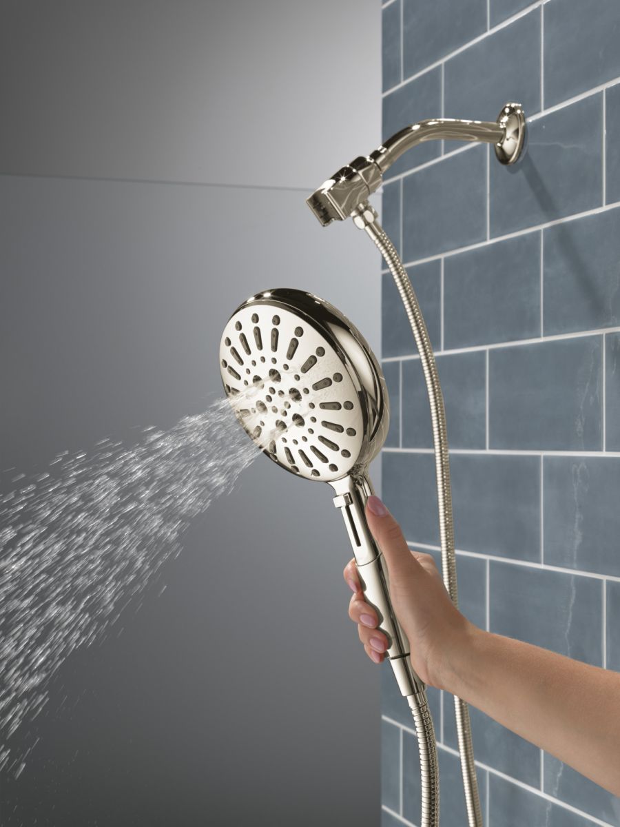 DELTA Universal Showering Components 7-Setting SureDock Magnetic Hand Shower — Lumicoat® Polished Nickel
