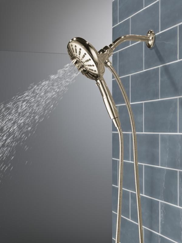 DELTA Universal Showering Components 7-Setting SureDock Magnetic Hand Shower — Lumicoat® Polished Nickel