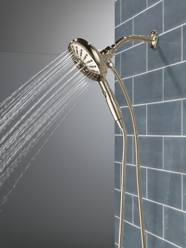 DELTA Universal Showering Components 7-Setting SureDock Magnetic Hand Shower — Lumicoat® Polished Nickel