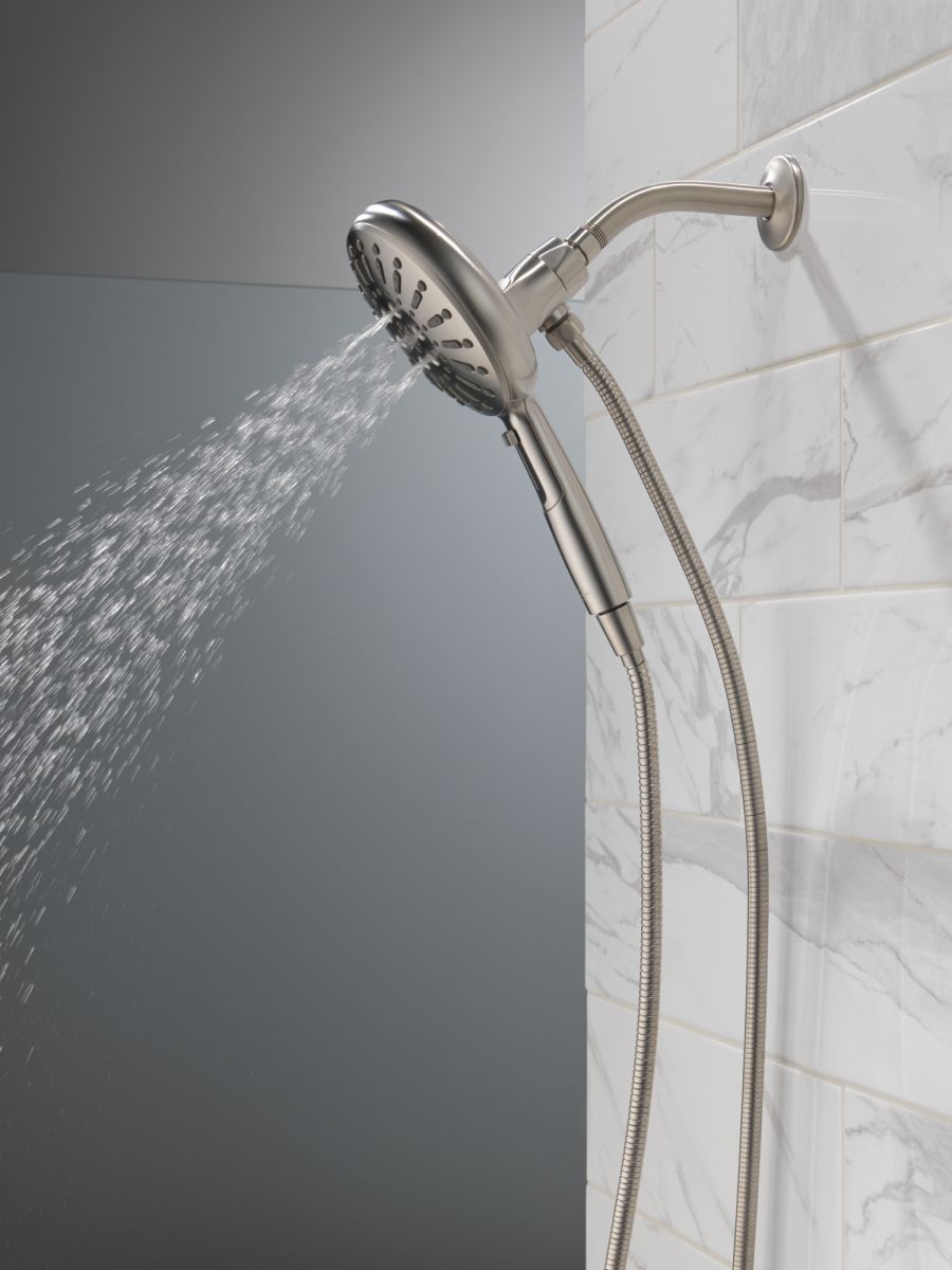 DELTA Universal Showering Components 7-Setting SureDock Magnetic Hand Shower — Lumicoat® Stainless