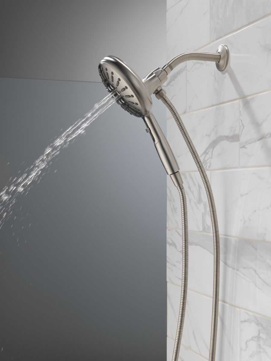 DELTA Universal Showering Components 7-Setting SureDock Magnetic Hand Shower — Lumicoat® Stainless