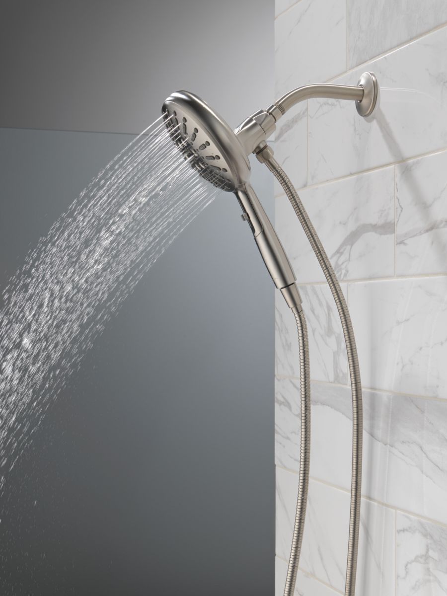 DELTA Universal Showering Components 7-Setting SureDock Magnetic Hand Shower — Lumicoat® Stainless