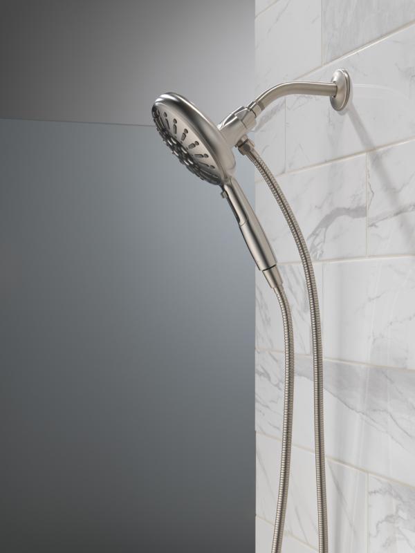 DELTA Universal Showering Components 7-Setting SureDock Magnetic Hand Shower — Lumicoat® Stainless