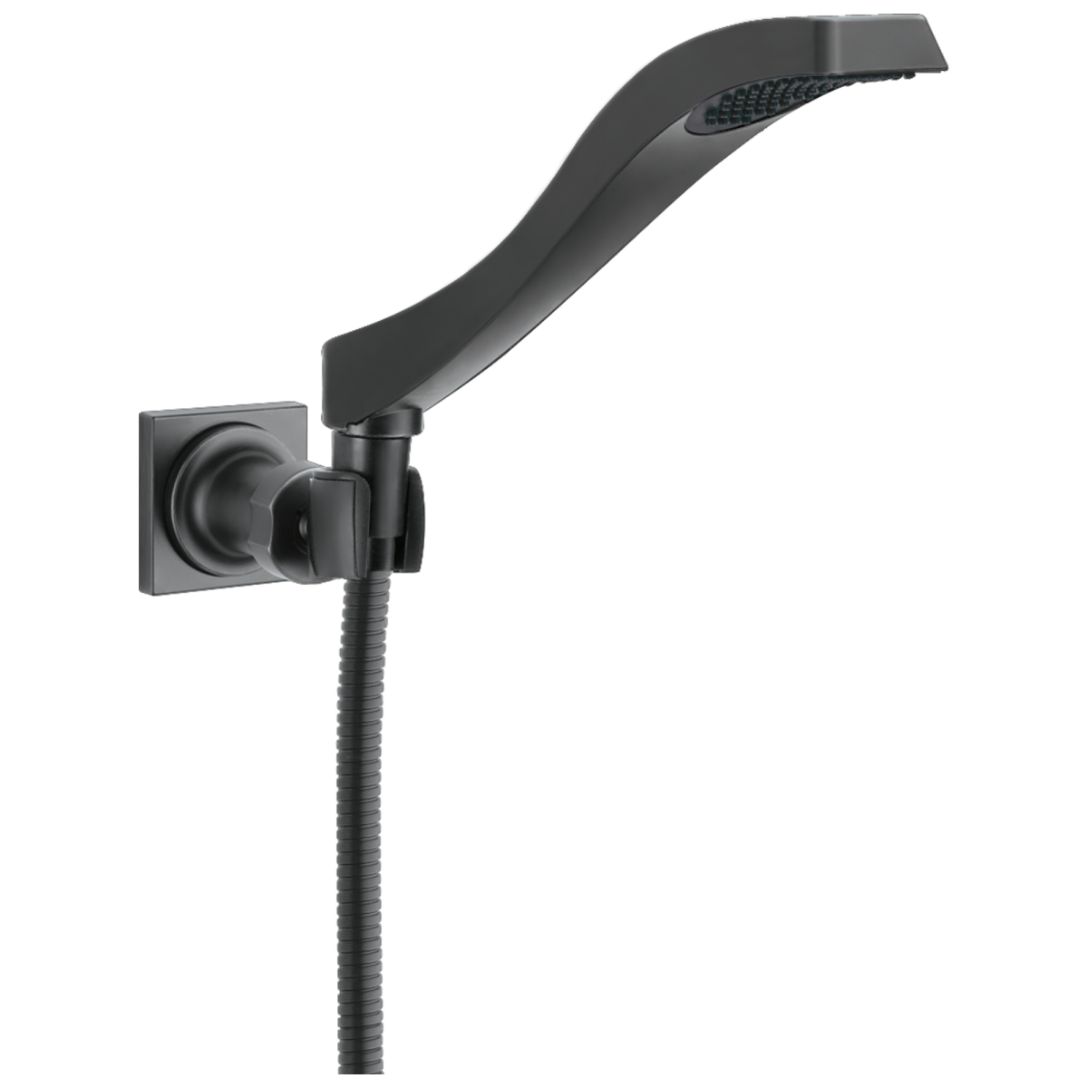 DELTA Dryden Premium Single-Setting Adjustable Wall Mount Hand Shower — Matte Black