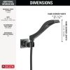 DELTA Dryden Premium Single-Setting Adjustable Wall Mount Hand Shower — Matte Black